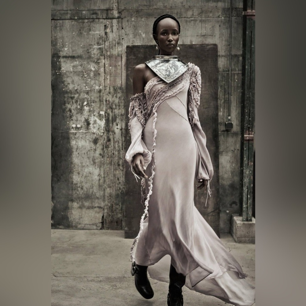 Zara ZW Halloween Collection Limited Edition Asymmetric Dress in lilac.